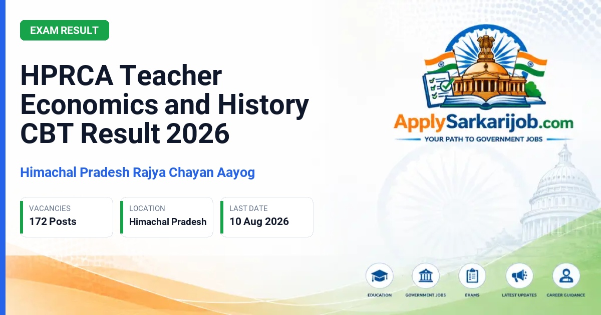 Himachal Pradesh Rajya Chayan Aayog - Teacher Economics & Teacher History Official Notification Poster & Schedule