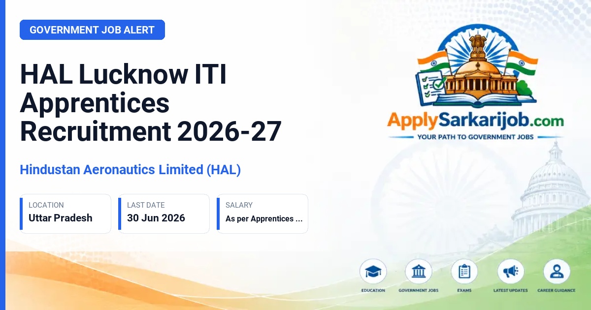 Hindustan Aeronautics Limited (HAL) - ITI Apprentice Official Notification Poster & Schedule