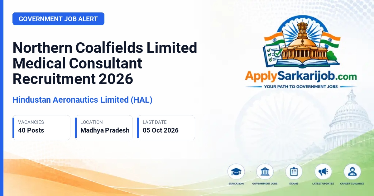 Hindustan Aeronautics Limited (HAL) - Consultant (Medical Specialist) and Consultant (GDMO) Official Notification Poster & Schedule