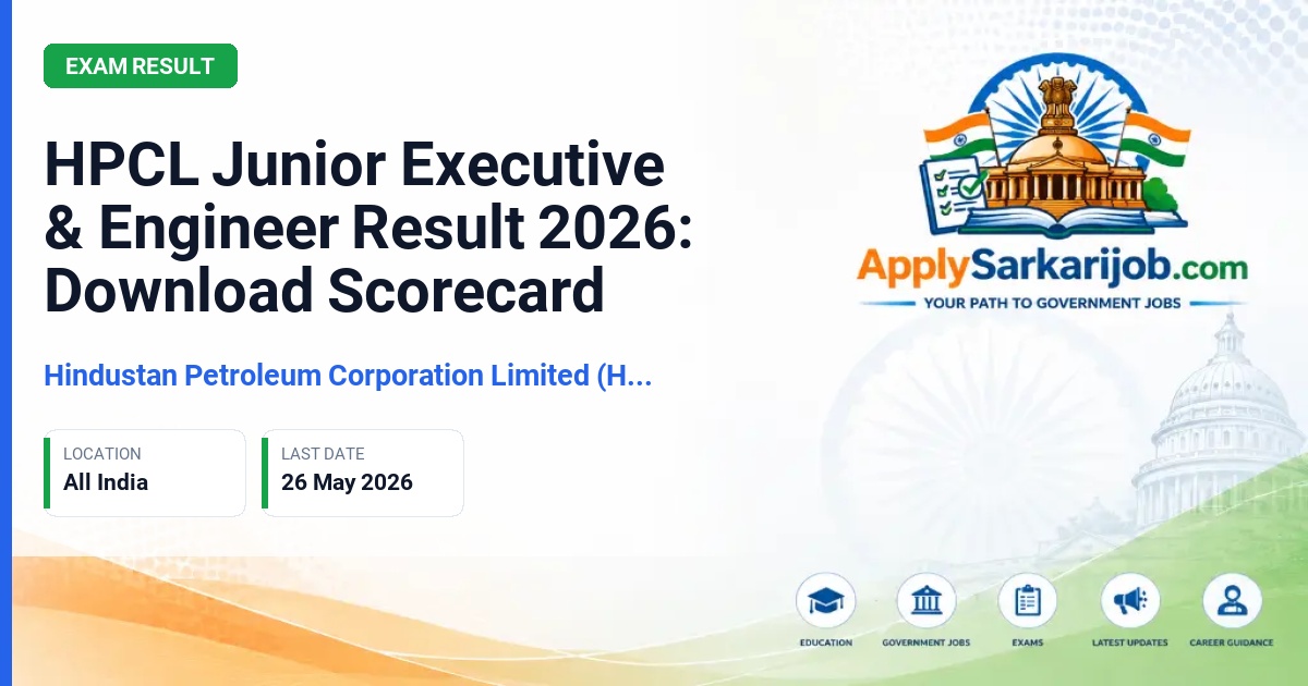 Hindustan Petroleum Corporation Limited (HPCL) - Junior Executive & Engineer Official Notification Poster & Schedule