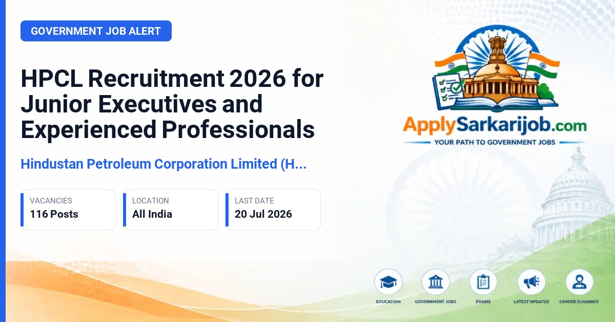 Hindustan Petroleum Corporation Limited (HPCL) - Junior Executive, Assistant Manager, and Senior Manager Official Notification Poster & Schedule