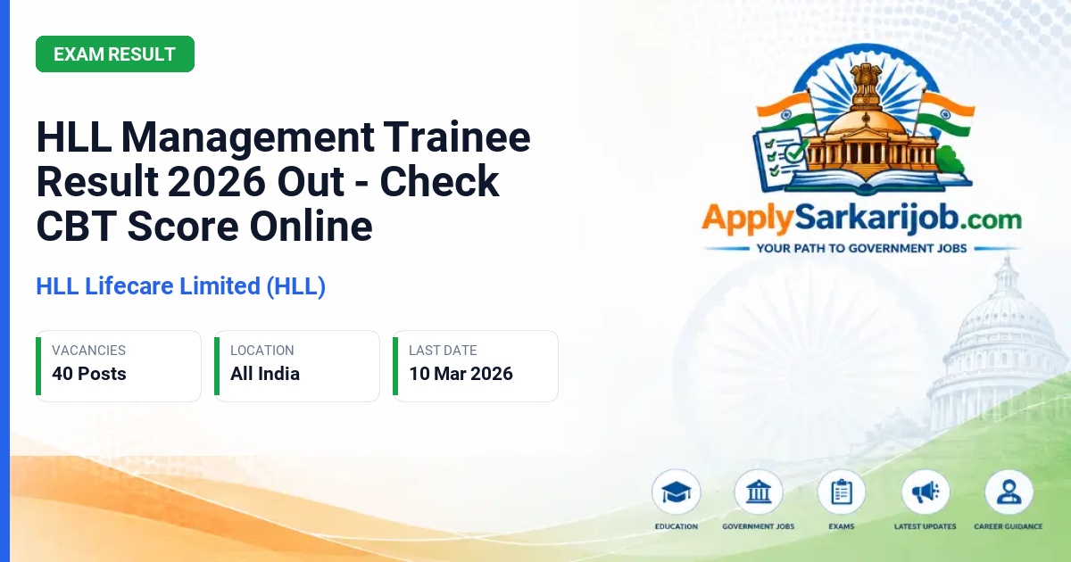 HLL Lifecare Limited (HLL) - Management Trainee Official Notification Poster & Schedule