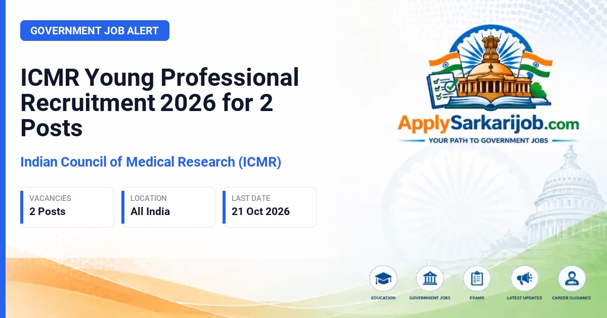 Indian Council of Medical Research (ICMR) - Young Professional Official Notification Poster & Schedule