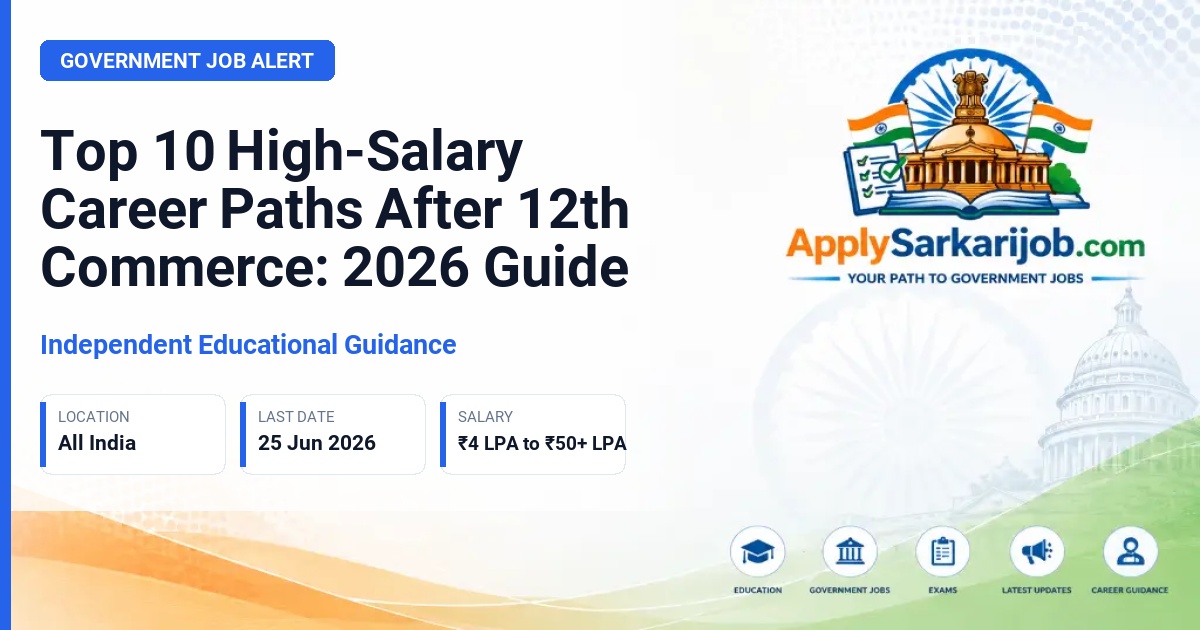 Independent Educational Guidance - Top 10 High-Salary Career Paths After 12th Commerce: 2026 Guide Official Notification Poster & Schedule
