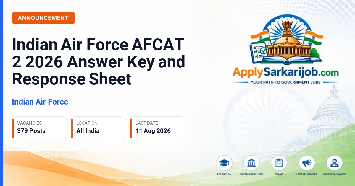 Indian Air Force - Flying and Ground Duty (Technical and Non-Technical) Official Notification Poster & Schedule