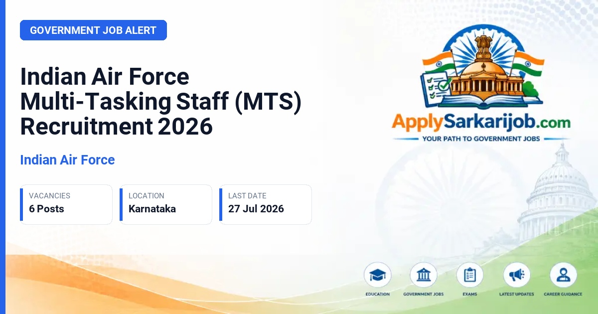 Indian Air Force - Multi-Tasking Staff (MTS) Official Notification Poster & Schedule
