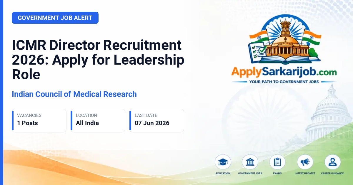 Indian Council of Medical Research - Director Official Notification Poster & Schedule