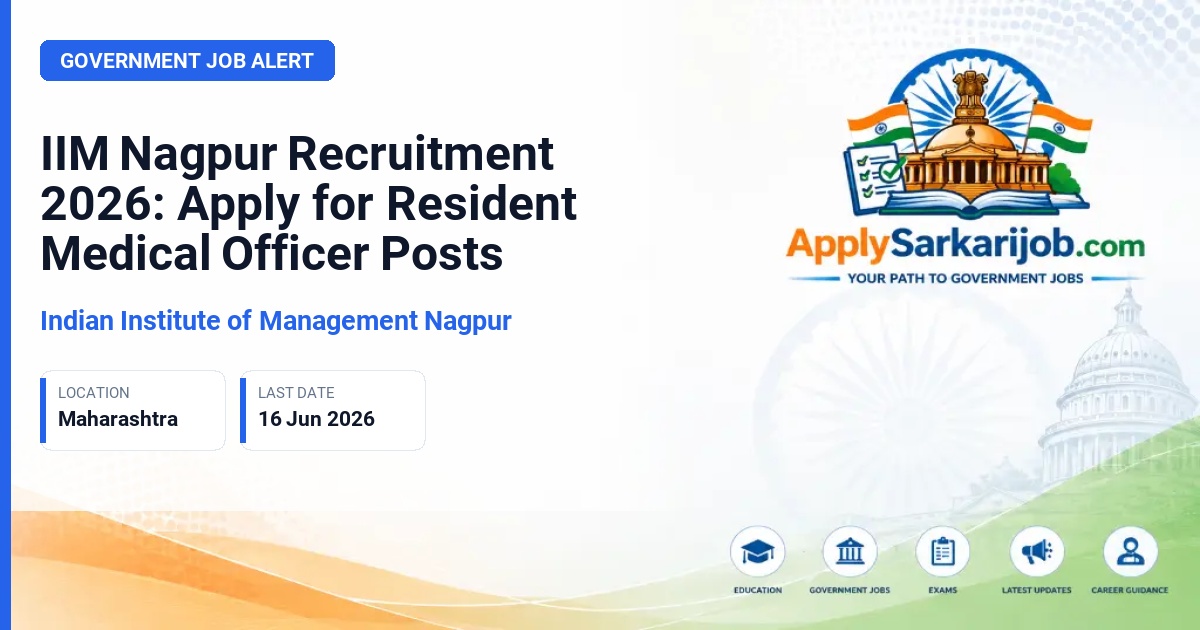 Indian Institute of Management Nagpur - Resident Medical Officer/ Senior Medical Officer Official Notification Poster & Schedule