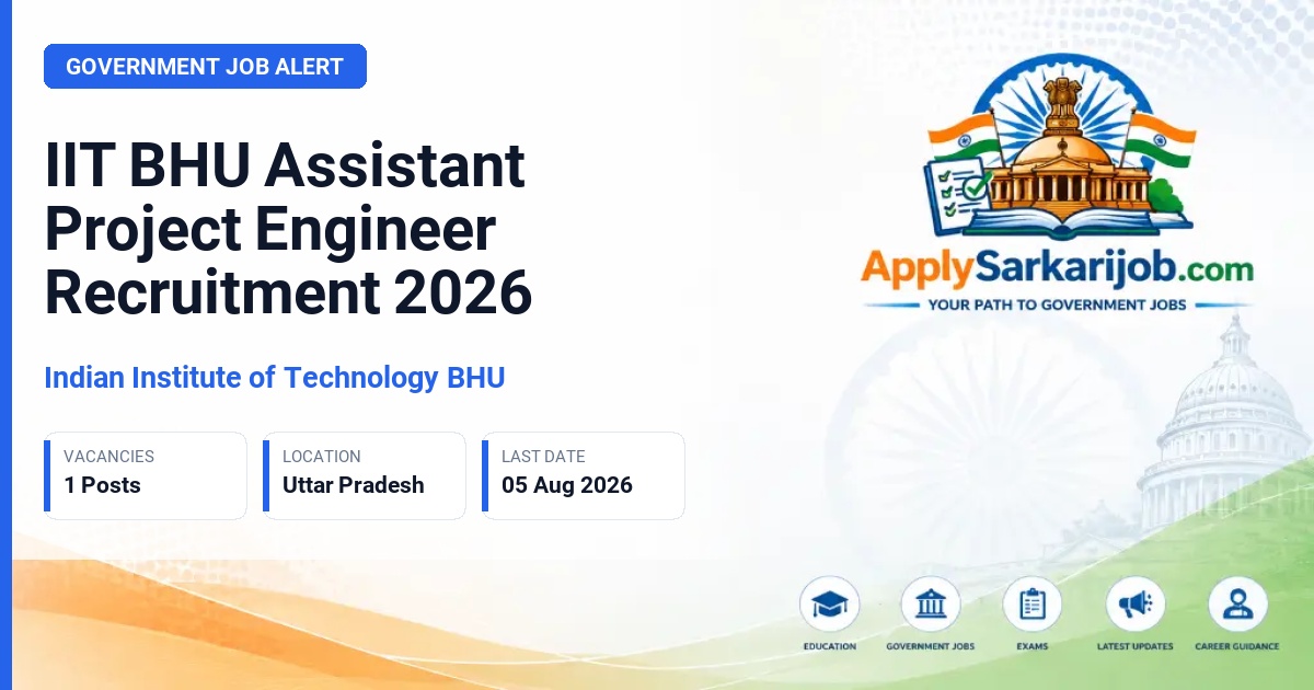 Indian Institute of Technology BHU - Assistant Project Engineer Official Notification Poster & Schedule