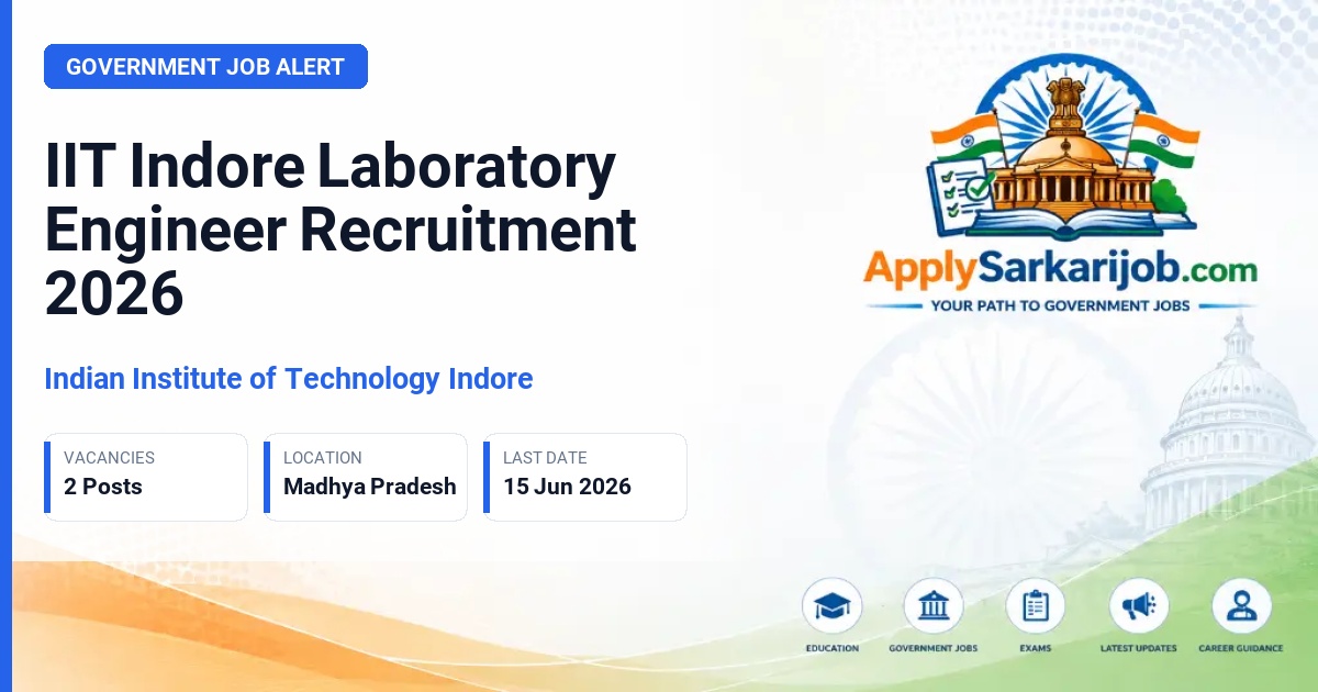 Indian Institute of Technology Indore (IIT Indore) - Laboratory Engineer Official Notification Poster & Schedule