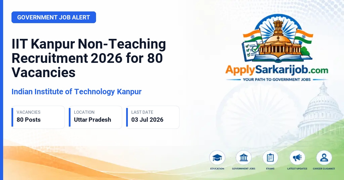 Indian Institute of Technology Kanpur (IIT Kanpur) - Various Non-Teaching Posts Official Notification Poster & Schedule
