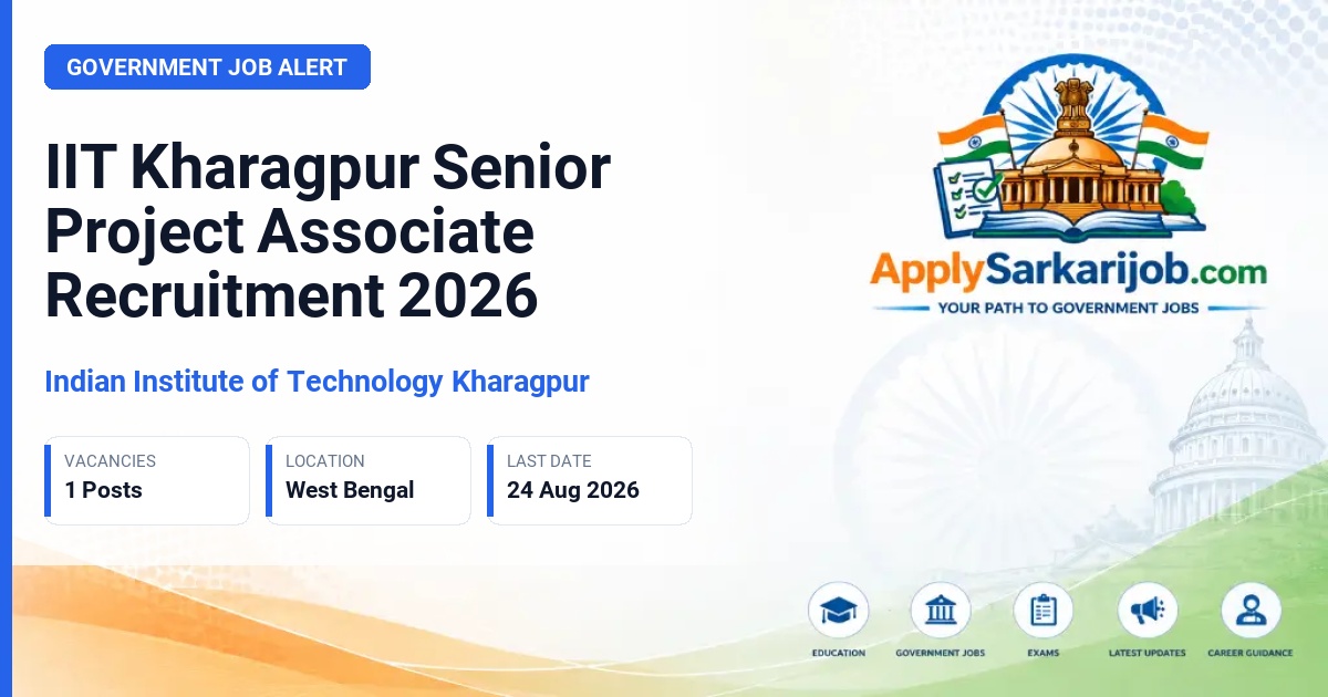 Indian Institute of Technology Kharagpur - Senior Project Associate Official Notification Poster & Schedule