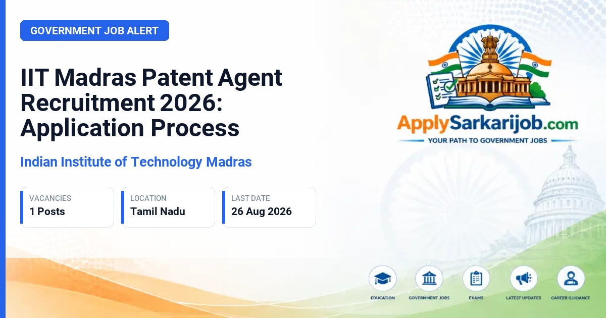 Indian Institute of Technology Madras - Patent Agent Official Notification Poster & Schedule