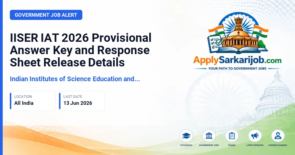 Indian Institutes of Science Education and Research (IISER) - IISER Aptitude Test (IAT) 2026 Official Notification Poster & Schedule
