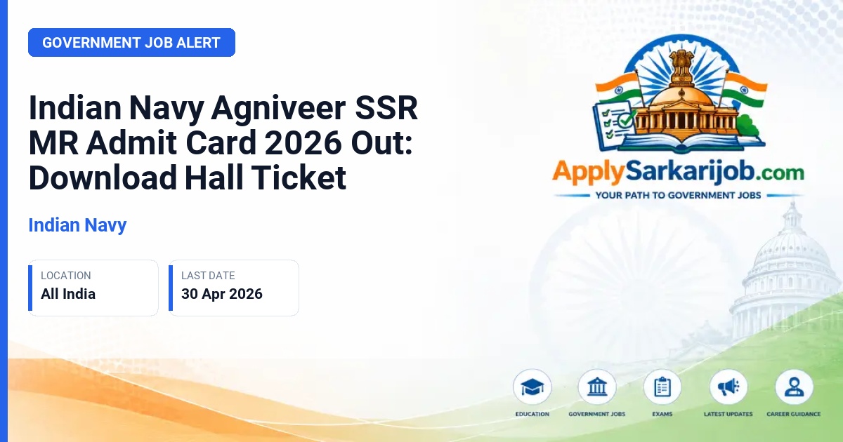Indian Navy - Agniveer (SSR & MR) Official Notification Poster & Schedule