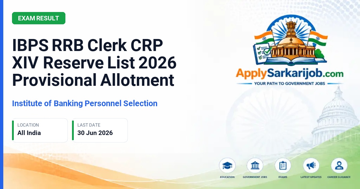 Institute of Banking Personnel Selection (IBPS) - Customer Service Associate (Clerk) Official Notification Poster & Schedule