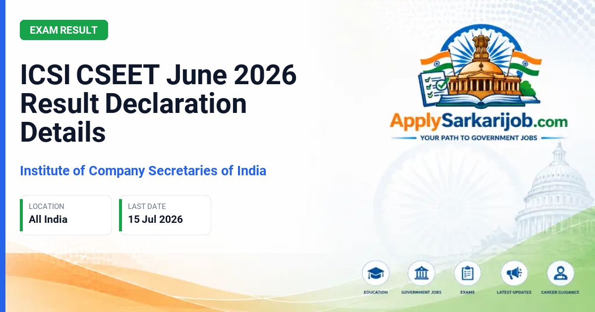Institute of Company Secretaries of India - CSEET Official Notification Poster & Schedule