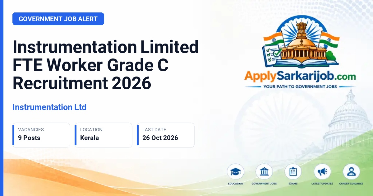 Instrumentation Ltd - Worker Grade C Official Notification Poster & Schedule