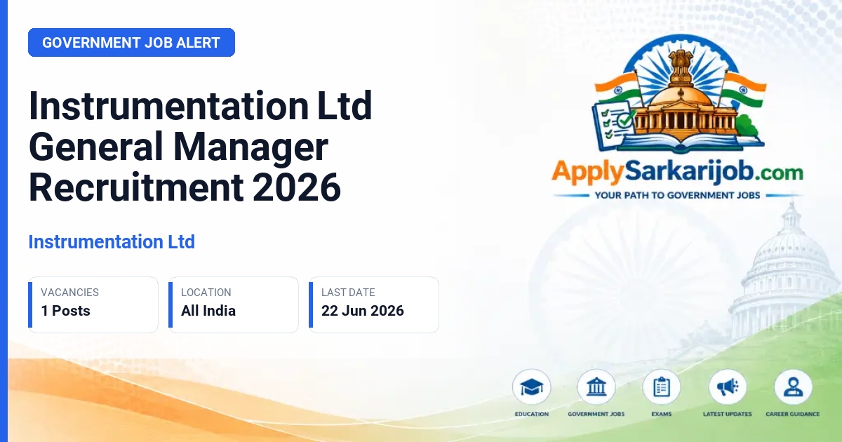 Instrumentation Ltd - General Manager Official Notification Poster & Schedule