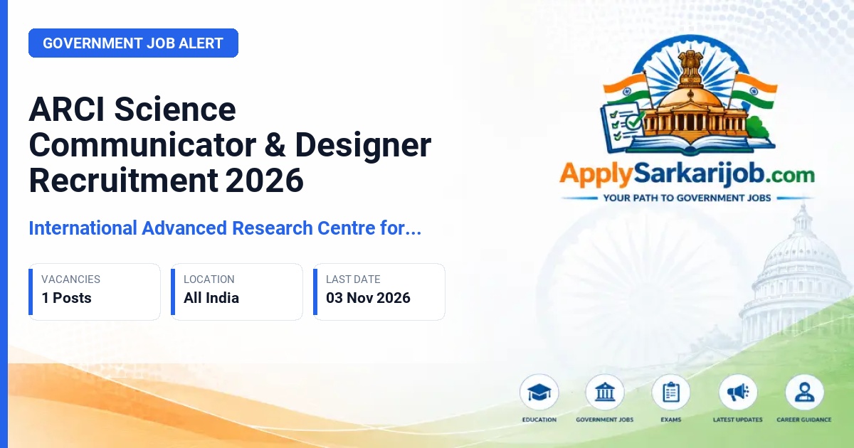 International Advanced Research Centre for Powder Metallurgy and New Materials - Science Communicator & Designer Official Notification Poster & Schedule