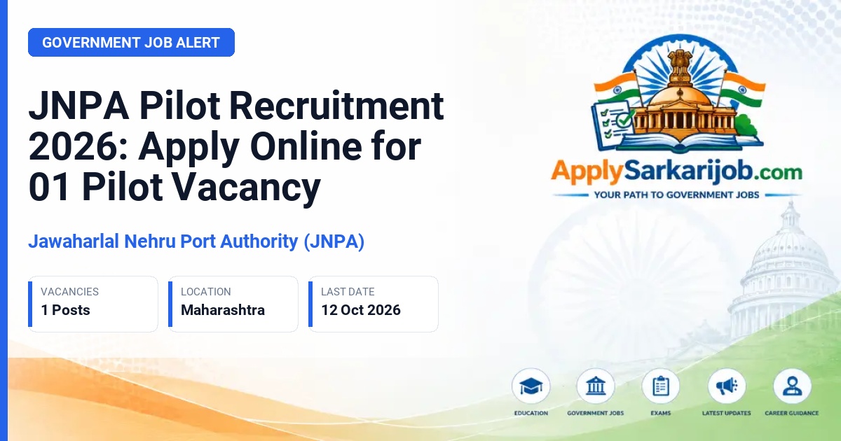 Jawaharlal Nehru Port Authority (JNPA) - Pilot Official Notification Poster & Schedule