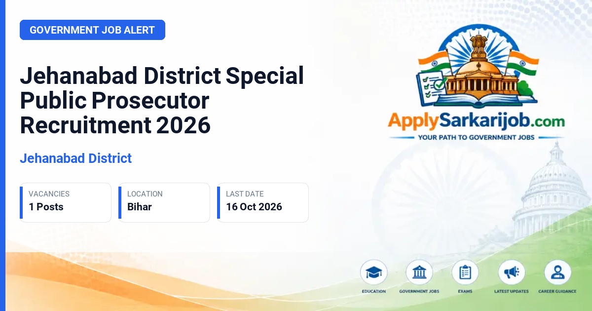 Jehanabad District - Special Public Prosecutor Official Notification Poster & Schedule