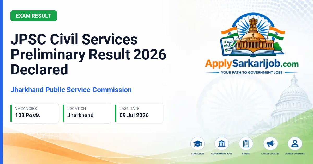 Jharkhand Public Service Commission - Combined Civil Services Official Notification Poster & Schedule