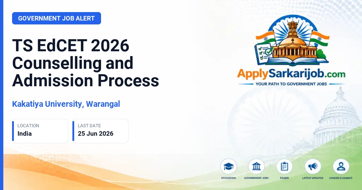 Kakatiya University, Warangal - B.Ed Admission 2026 Official Notification Poster & Schedule