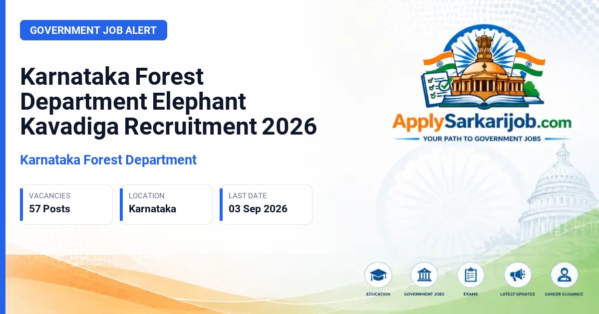 Karnataka Forest Department - Elephant Kavadiga Official Notification Poster & Schedule