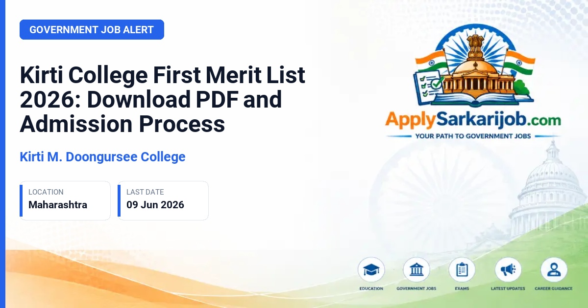 Kirti M. Doongursee College - Undergraduate Admissions 2026 Official Notification Poster & Schedule