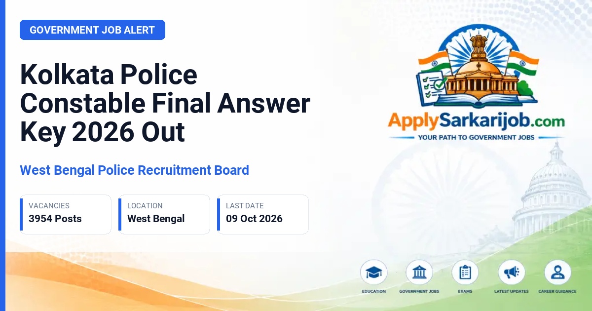 West Bengal Police Recruitment Board - Constable and Lady Constable Official Notification Poster & Schedule