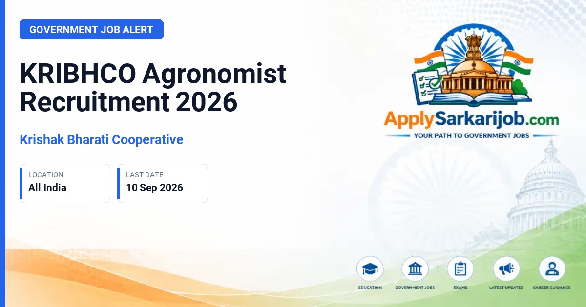 Krishak Bharati Cooperative - Agronomist Official Notification Poster & Schedule