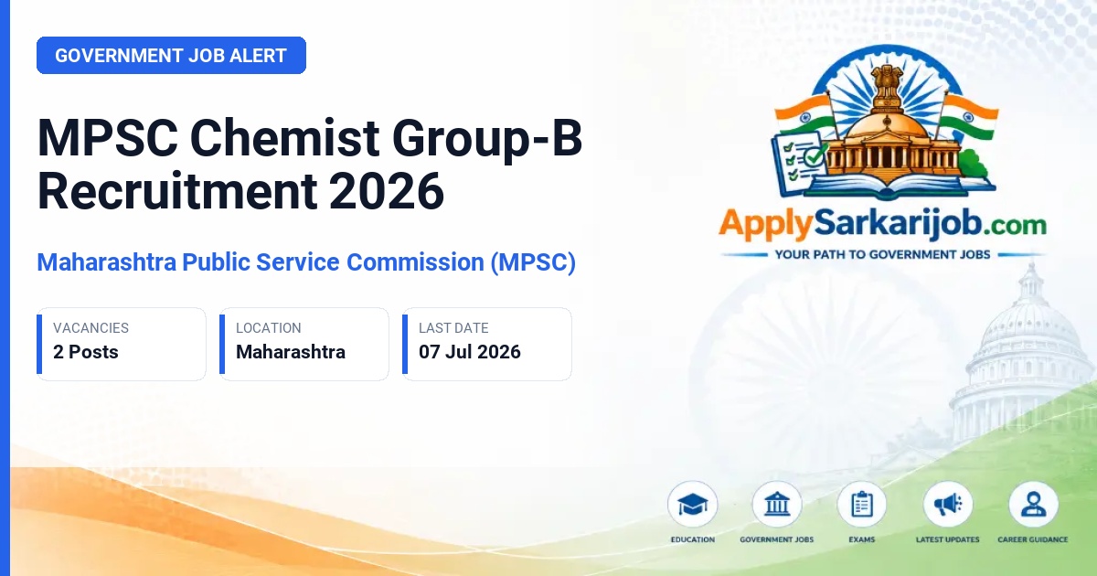 Maharashtra Public Service Commission (MPSC) - Chemist Group-B Official Notification Poster & Schedule