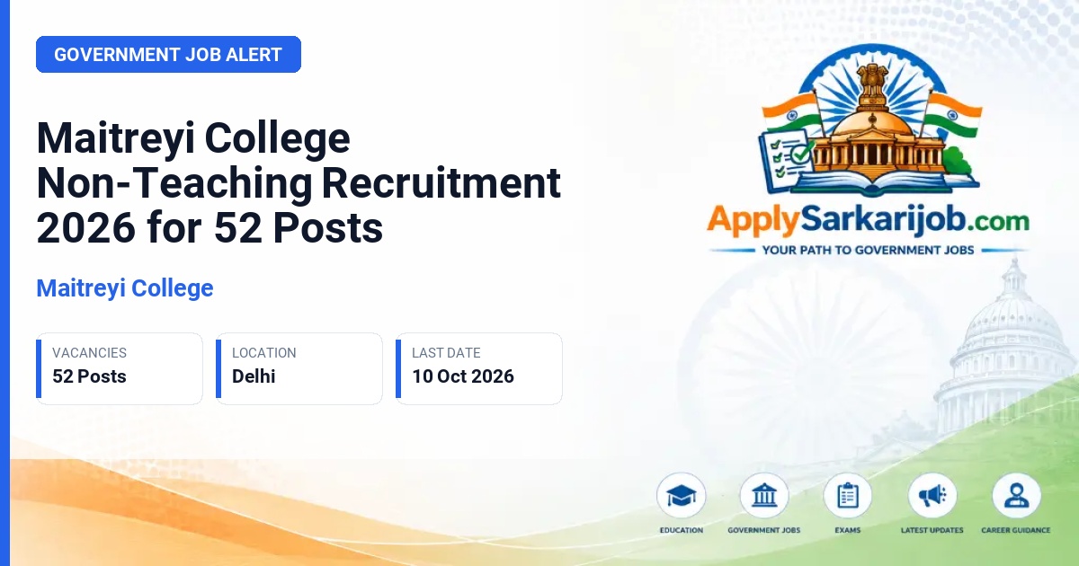 Maitreyi College - Non-Teaching Posts Official Notification Poster & Schedule