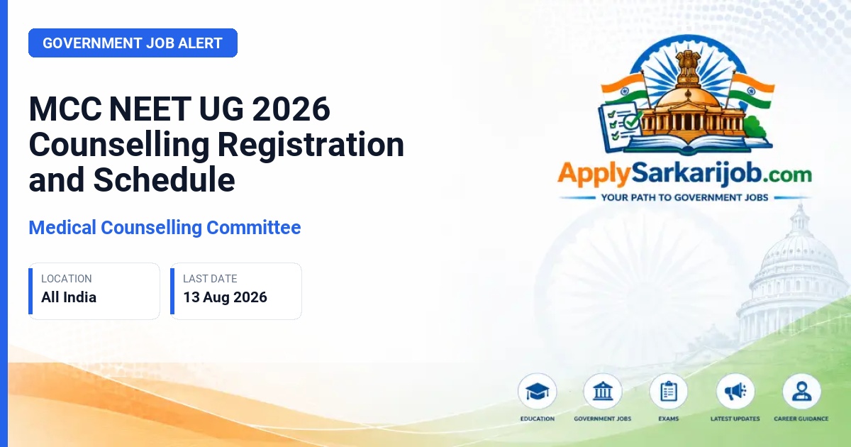 Medical Counselling Committee - NEET UG 2026 Counselling Official Notification Poster & Schedule