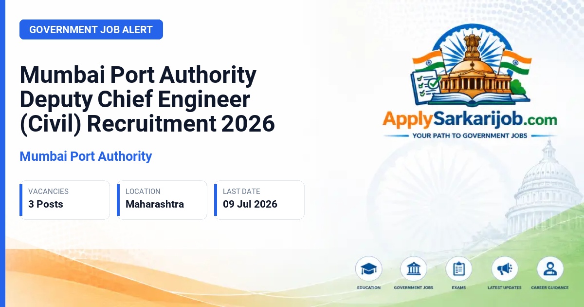 Mumbai Port Authority - Deputy Chief Engineer (Civil) Official Notification Poster & Schedule