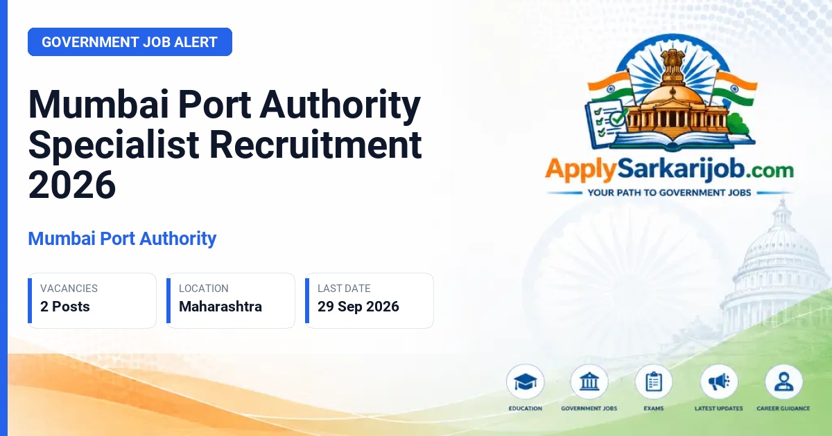 Mumbai Port Authority - Specialist Official Notification Poster & Schedule