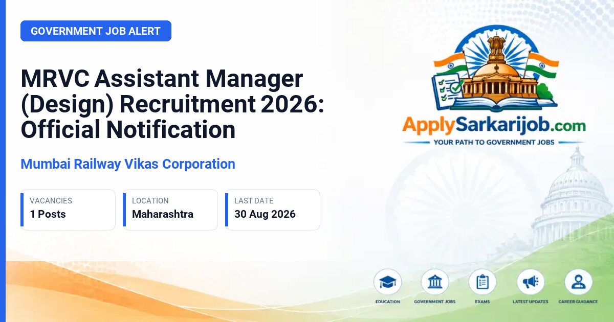 Mumbai Railway Vikas Corporation - Assistant Manager (Design) Official Notification Poster & Schedule