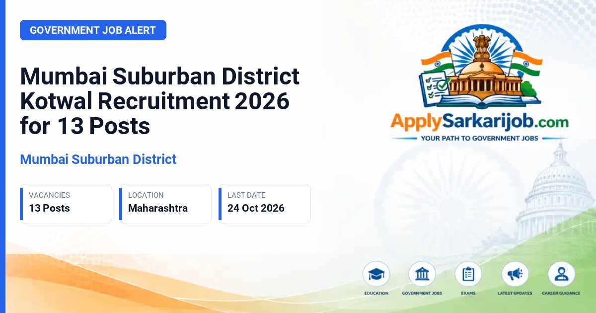 Mumbai Suburban District - Kotwal Official Notification Poster & Schedule