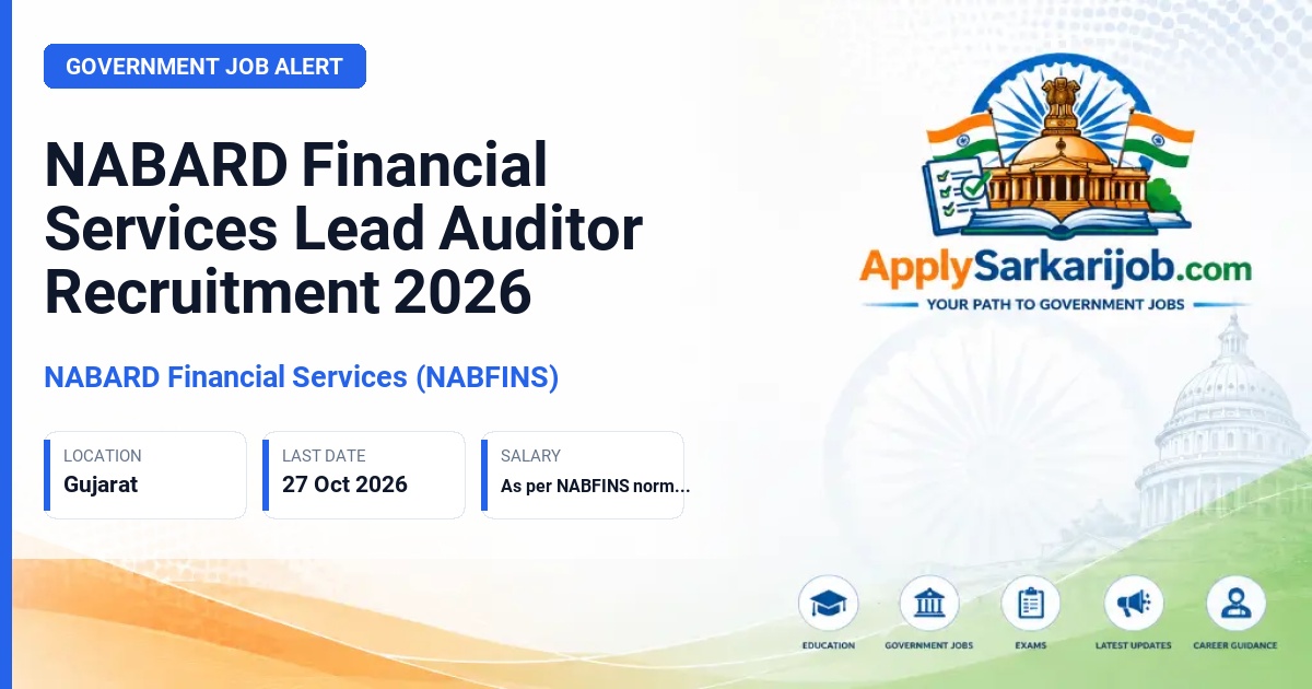 NABARD Financial Services (NABFINS) - Lead Auditor Official Notification Poster & Schedule