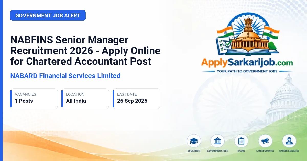 NABARD Financial Services Limited - Senior Manager Official Notification Poster & Schedule