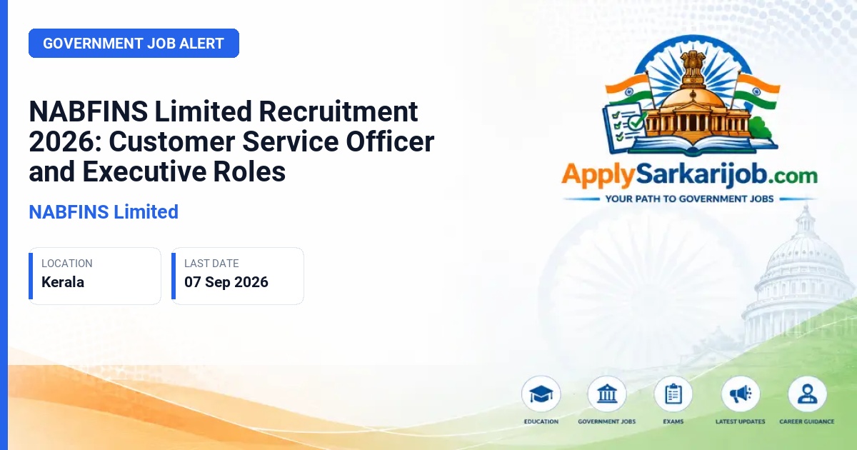 NABFINS Limited - Customer Service Officer (CSO) and Customer Service Executive (CSE) Official Notification Poster & Schedule
