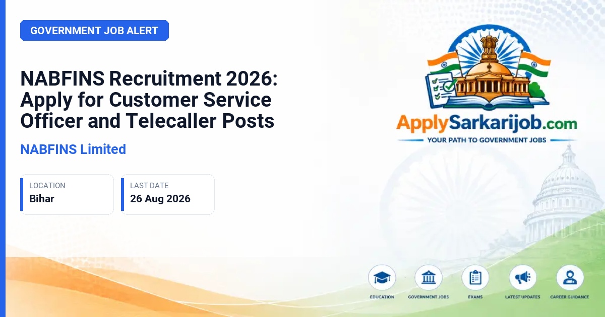 NABFINS Limited - Customer Service Officer, Telecaller Official Notification Poster & Schedule
