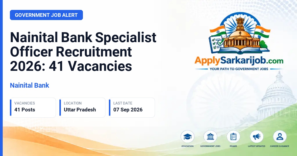 Nainital Bank - Specialist Officer Official Notification Poster & Schedule