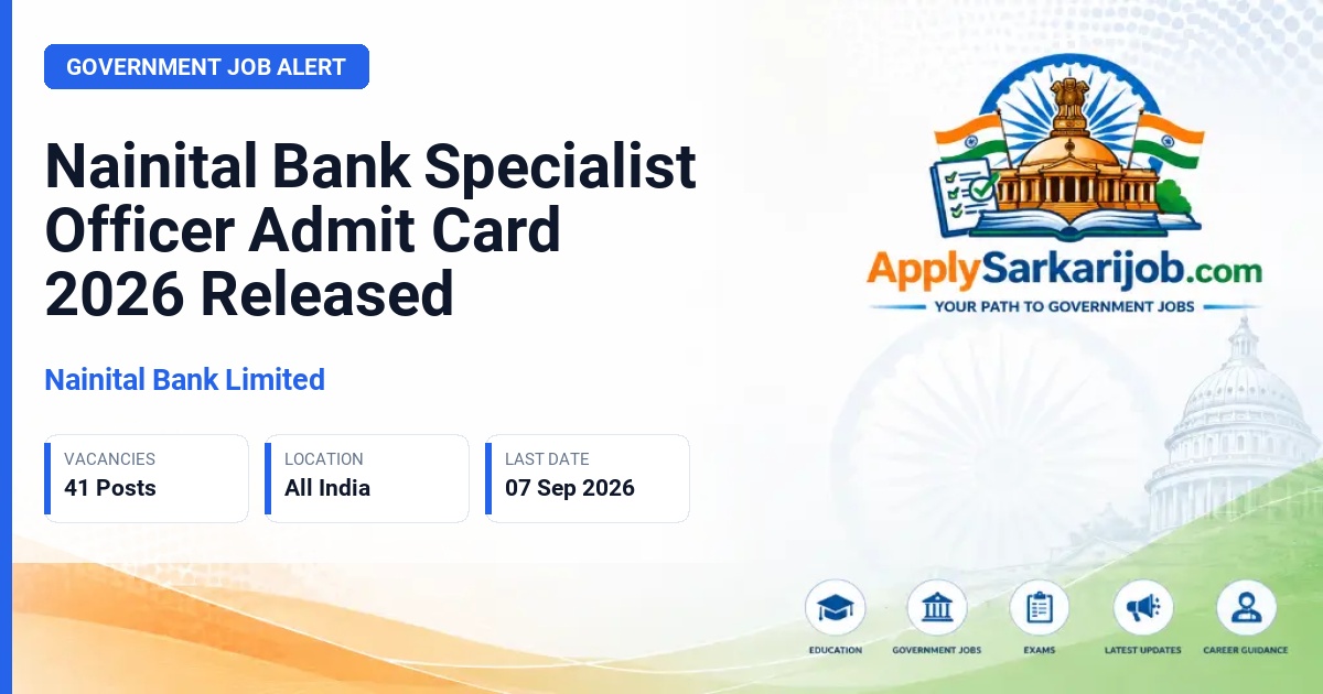Nainital Bank Limited - Specialist Officer Official Notification Poster & Schedule