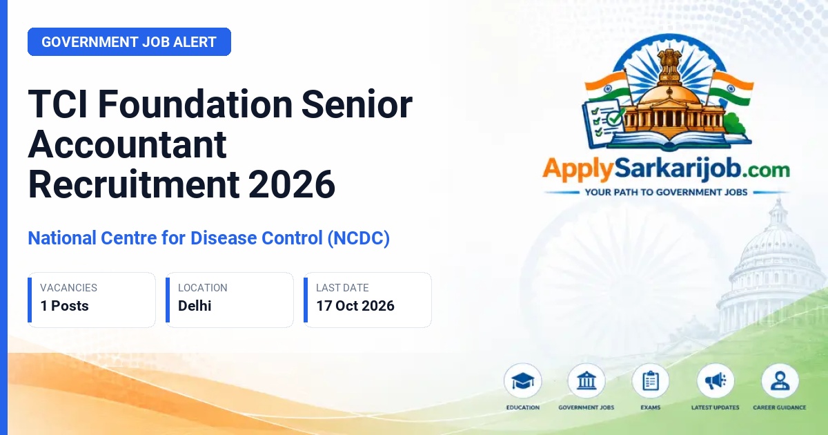 National Centre for Disease Control (NCDC) - Senior Accountant Official Notification Poster & Schedule