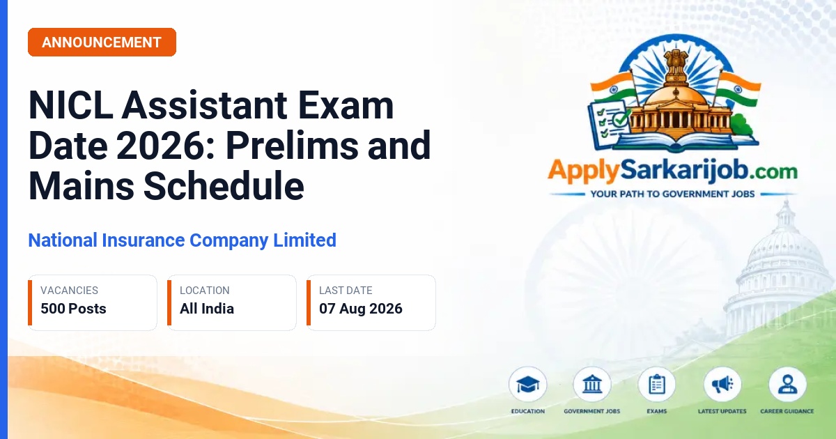 National Insurance Company Limited - Assistant (Class III) Official Notification Poster & Schedule