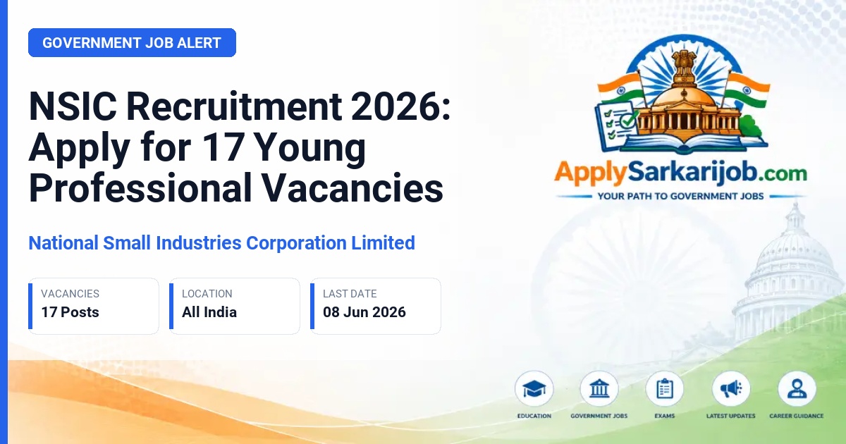 National Small Industries Corporation Limited - Young Professional Official Notification Poster & Schedule