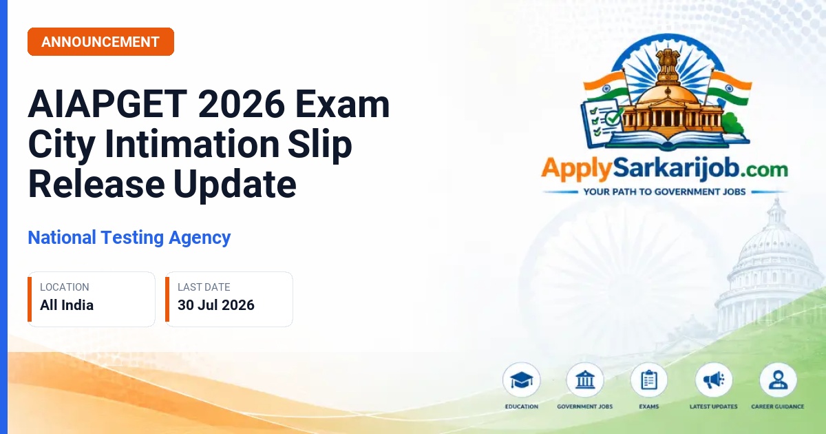 National Testing Agency - MD/MS Admission (AIAPGET 2026) Official Notification Poster & Schedule