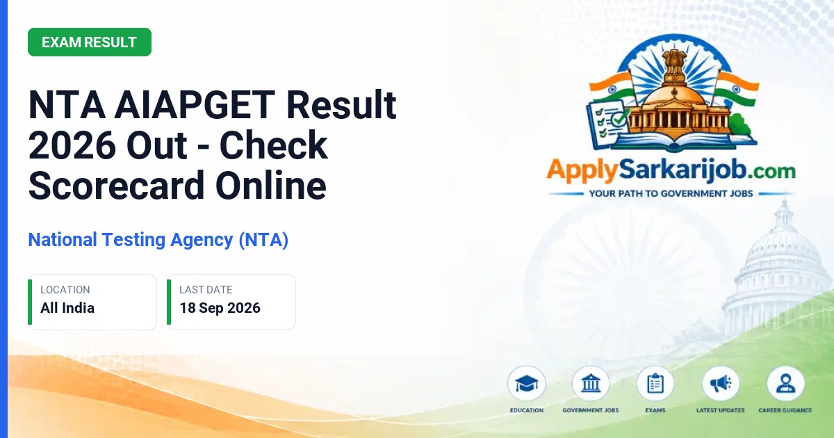 National Testing Agency (NTA) - All India AYUSH Post Graduate Entrance Test Official Notification Poster & Schedule